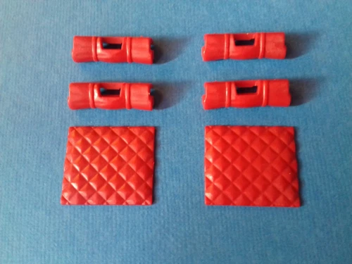 Playmobil Western - @ red trims for stagecoach doors and curtains