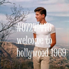 VINTAGE MALE PORTRAIT #0724-446 -WELCOME TO HOLLYWOOD -free shipping in usa