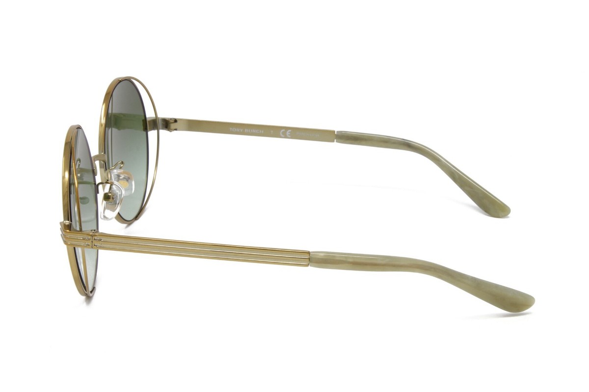 Tory Burch Round Fashion Sunglasses TY6085 3308S3 Shiny Gold 