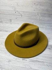 Major Wool fedora hat size L 59cm Mustard yellow