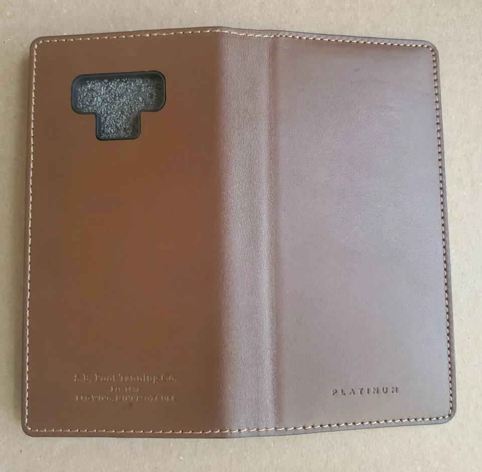 Brand New Platinum Leather Folio Wallet Case for Samsung Galaxy Note 9 Bourbon - Image 4 of 4