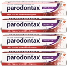 4 PARODONTAX ULTRA CLEAN Daily Fluoride Toothpaste Tubes for Bleeding Gums 75ml
