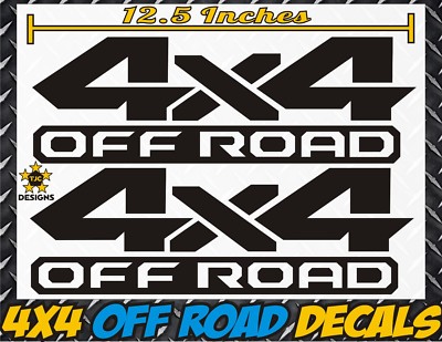 4x4 Truck Bed Decals For Dodge Ram Or Dakota - Black Vinyl Set (Left/Right/Upper Placement) 5 thumbnail image
