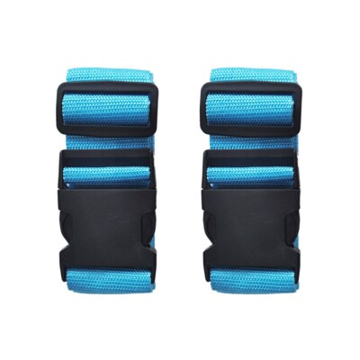 4 Gepäckgurte Koffergurte mit Schnalle 2Mx5cm Reise Packen, Himmelblau 4 Stück