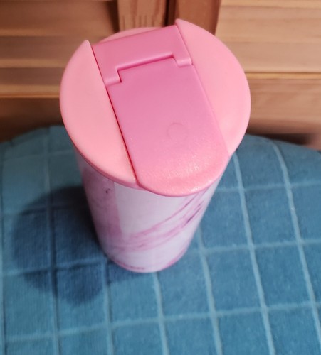 Cancer Awareness 7-Eleven Pink Swirl Metal Insulated Travel Cup - Picture 5 of 8