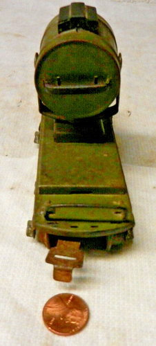 Marx 2561MD Dummy Searchlight Car Olive Drab 8 Wheel Tin 6 Inch Military Train! - Picture 6 of 8