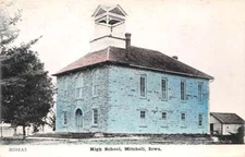 Mitchell Iowa High School, Color Lithograph, Vintage Postcard U20695