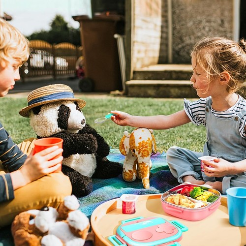 Brotdose Kinder mit Fächern Bento Box Mädchen Jungen Auslaufsicher Lunchbox NEU - Bild 4 von 15