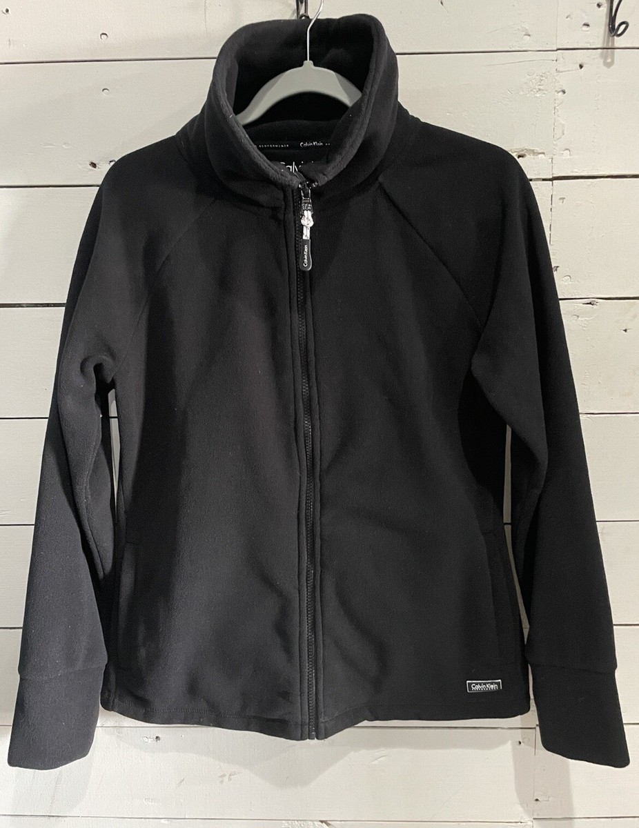 Calvin Klein Performance Women Jacket Black Full Zip Coat Medium