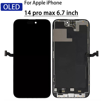 Best New Soft OLED Display LCD Touch Screen For iPhone 14 Pro Max Replacement US