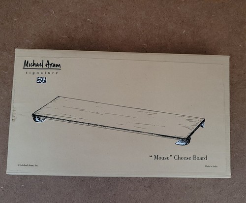 NEU Michael Aram SIGNATURE Maus weiß Granit Käsebrett 11,5x6 Wurstwaren