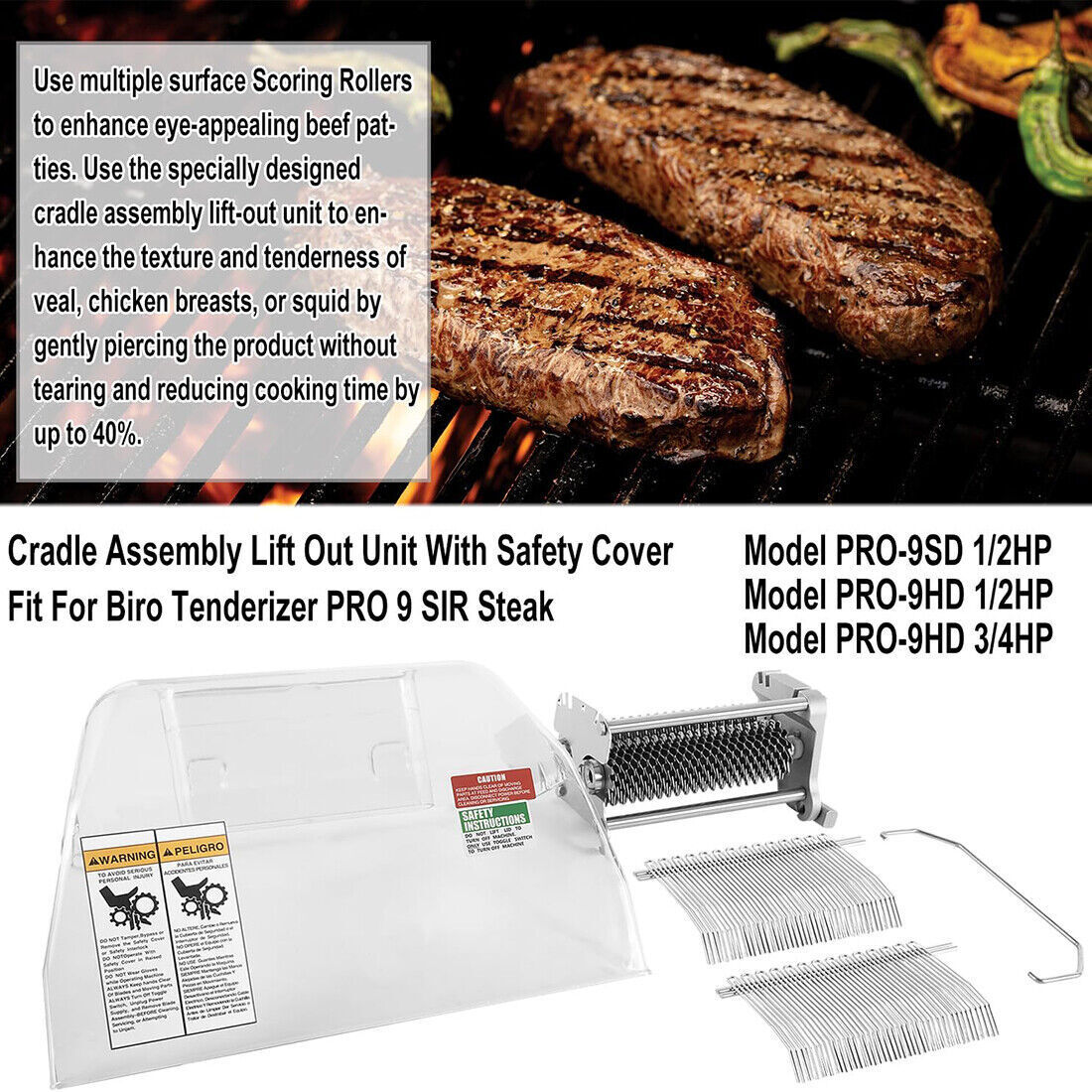 For Biro Tenderizers TA3130 Cradle Assembly & Cover PRO-9 Tenderizers Sir Steak