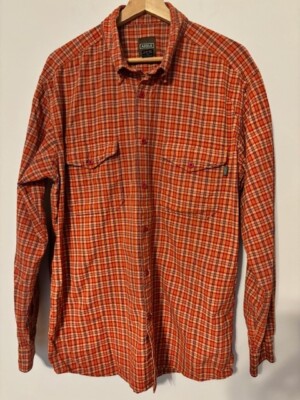 AIGLE Red Tartan Plaid Casual 100% Cotton Button Up Shirt Men's Size XL