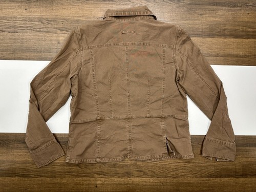 Vintage Gitano Womens XL Brown Cotton Jacket Button Front - Picture 7 of 8