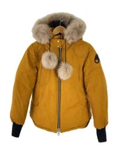 MOOSE KNUCKLES MK2558LJ Cotton Camel Plain Down Jacket