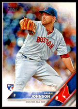 2016 TOPPS #191 BRIAN JOHNSON ROOKIE CARD BOSTON RED SOX/RC. rookie card picture