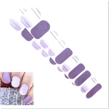 Jaysea Nails Polish Sticker Wraps Color Matte Purple Ombre Street Nail Art, B4G1