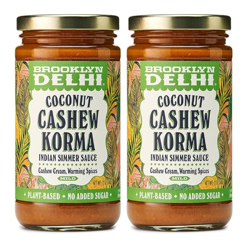 Brooklyn Delhi Coconut Cashew Korma | Indian Simmer Sauce-Mild 12OZ( PACK OF 2 ) - 第 1/3 張圖片