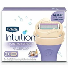 Schick Intuition Pure Nourishment Coconut & Almond Refill Cartridges, 3 Count
