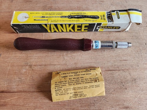 Stanley Yankee Spiral Ratchet Screwdriver Without Spring In Handle 30A Orig Box - Picture 20 of 24