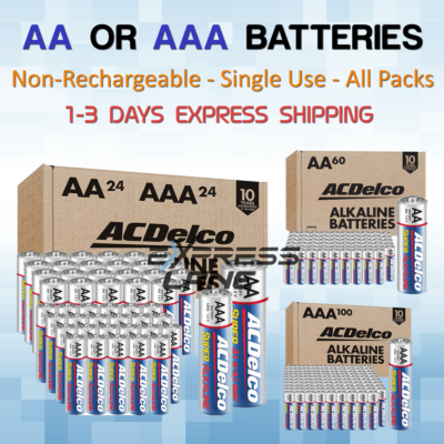 #ad #ad ACDelco AA or AAA Batteries 20 48 60 100 Pack Super Alkaline Battery lot 1.5V 🔋 $2.85