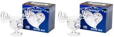 Christmas Eggnog Moose Mugs Gift Boxed Set of 2 - Acrylic Safer Than Glass 8 oz.