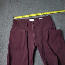 Goodfellow Hennepin Skinny Pants Mens 32x30 Chino  Burgundy