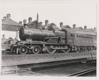 LBSC Eisenbahn Dampflok Lok Nr 55 Original Foto Sammlerstück