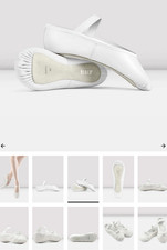 S0205G BLOCH Childrens Dansoft Leather Ballet Shoes not returnable 1.5 C White