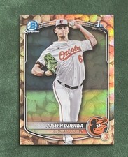 2025 BOWMAN DRAFT Joseph Dzierwa ( ORIOLES ) CHROME PEANUTS REFRACTOR 1st SSP