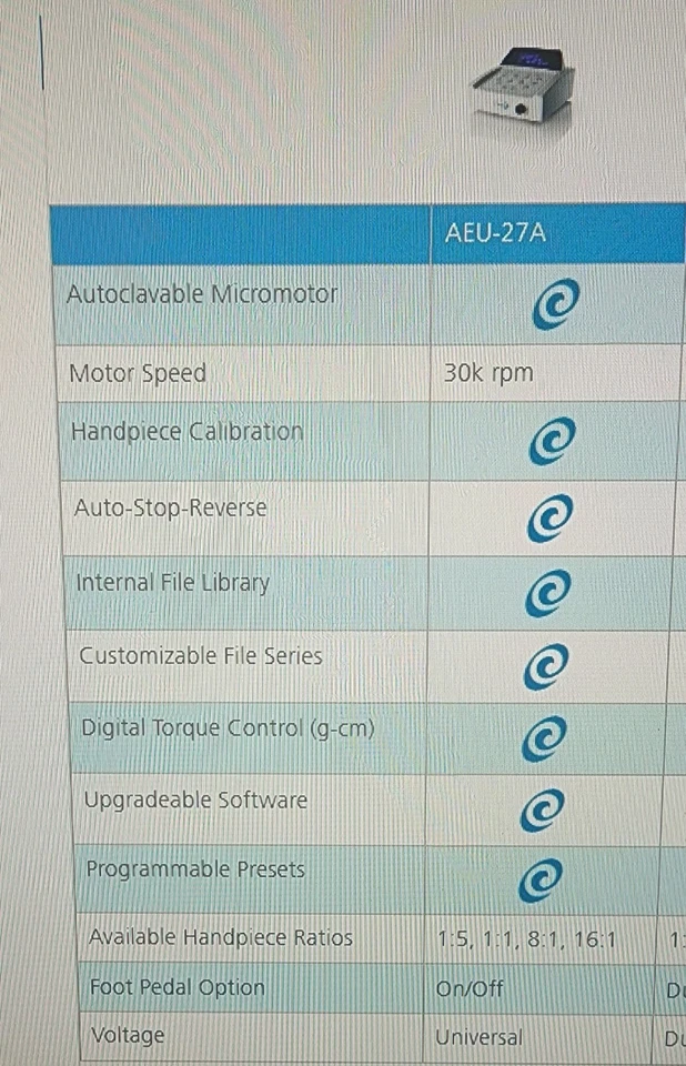 Motor Endo Rotativo Avanzado Aseptico - AEU-27A Foto 4 de 4