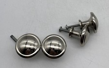 Kitchen Cabinet Door Knobs Drawer Round Pull Handles Brushed Nickel Lot Of 4