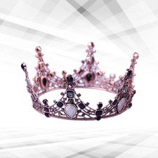 Multicolor Alloy Cake Crown Topper Reusable Birthday Cake Decoration Ornament