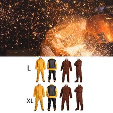 Leder Schweißerjacke Hose Anzug Werkstattbedarf Schutzausrüstung