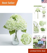 21" Real Touch Hydrangea Artificial Flowers with Long Stem  Leaves, Full Lat...