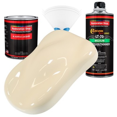Wimbledon White Acrylic Lacquer Quart Auto Paint Kit, Medium Thinner