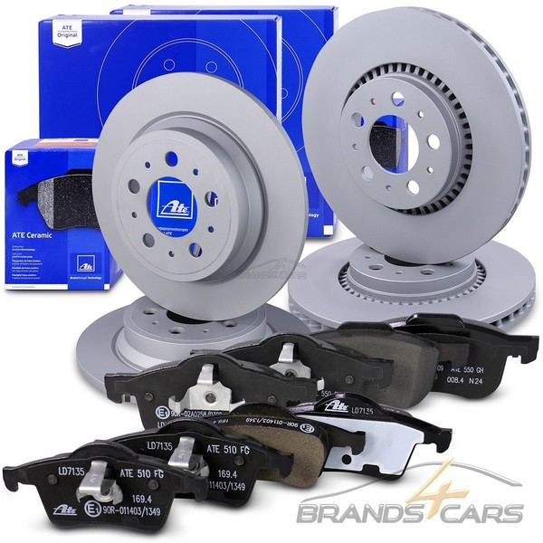 ATE Bremsscheiben +Ceramic BelÄGe Vorne+Hinten FÜR Volvo S60 S80 V70 XC70-image