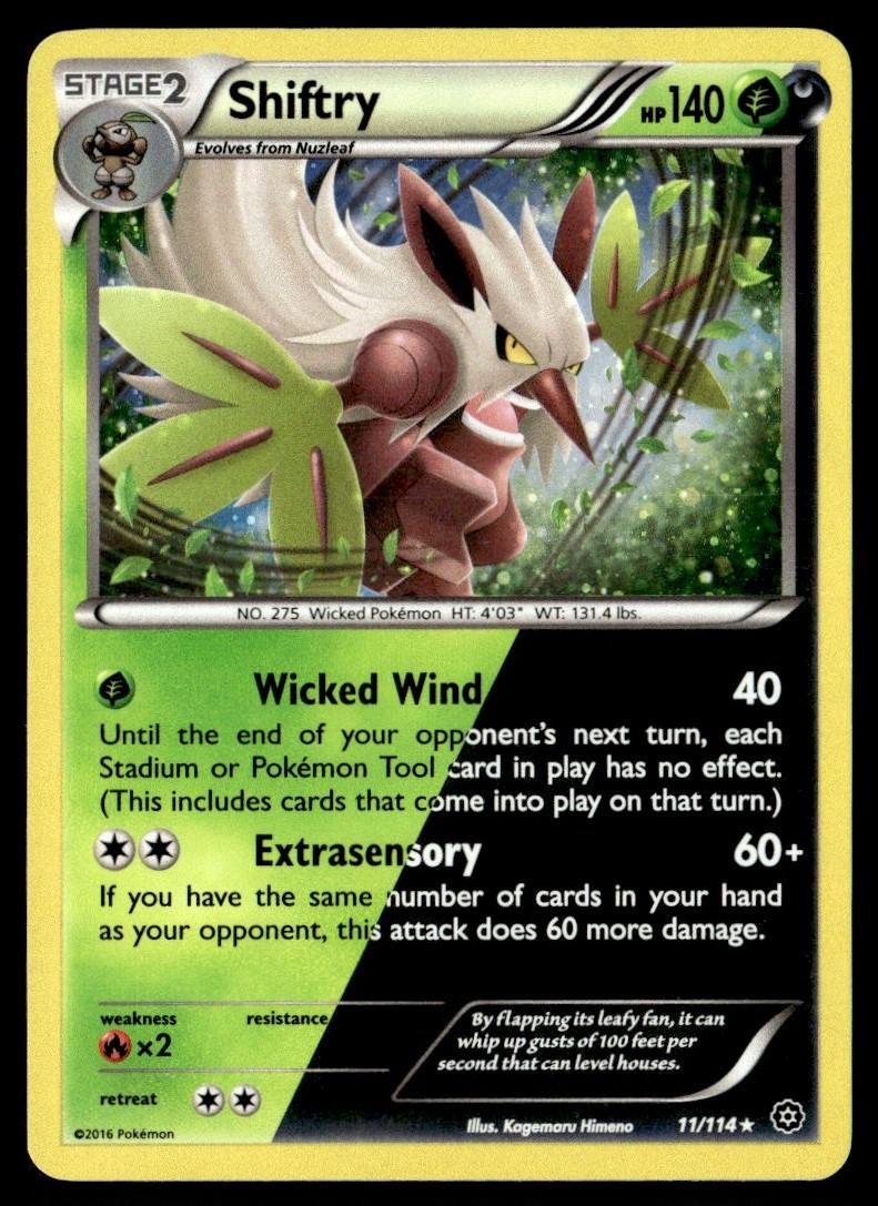 2016 XY - Steam Siege Shiftry Stage 2/Rare Holo #11