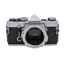Olympus OM-1 35mm Film Camera Body, Chrome without Flash Shoe 
