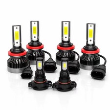 For Chevy Silverado 12000k Led Headlightfog Light Bulbs Kit 1500 2500 2007-2015