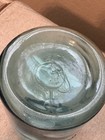 Antique Aqua Blue Glass Mason Fruit Jar with Metal Lid Number 4 — photo 7