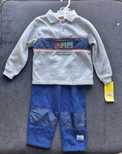 Vintage 2001 Thomas  Friends Outfit Embroidered Sweat Pants And Shirt 4T NOS
