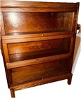 Lundstrom 3 Stack Barrister Bookcase Antique Glass Door Lawyer Bookshelf — photo 6