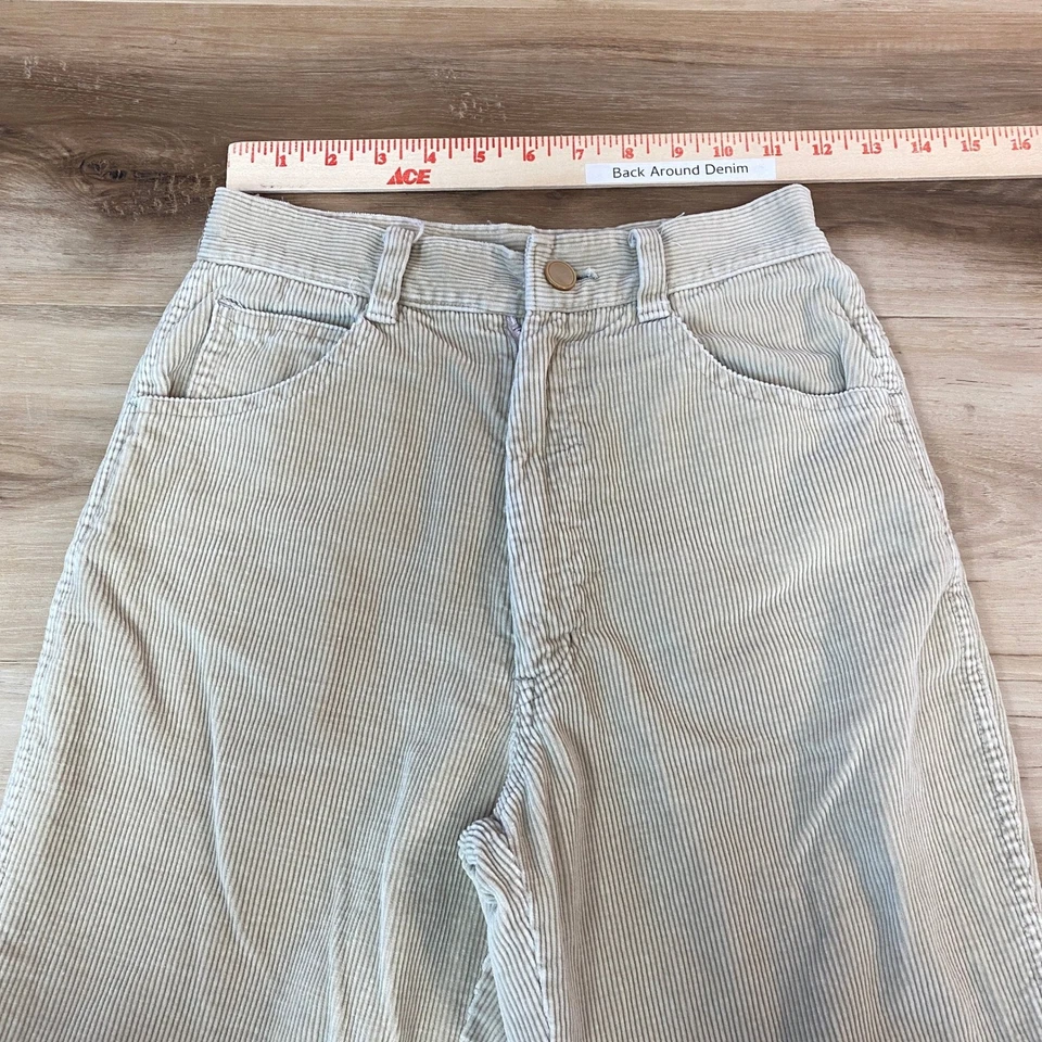 Vintage Montgomery Ward Corduroy Pants Beige Wide Leg High Rise Womens Size 9 - Image 2 of 4