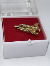Vintage Space Shuttle Solid Rocket Boosters Gold-Colored Lapel Souvenir Pin