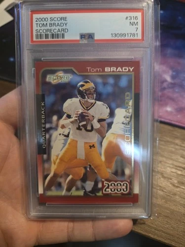 ROOKIE 2000 Score Scorecard Rookie Tom Brady RC 1653/2000 PSA 7 NM-MT #316