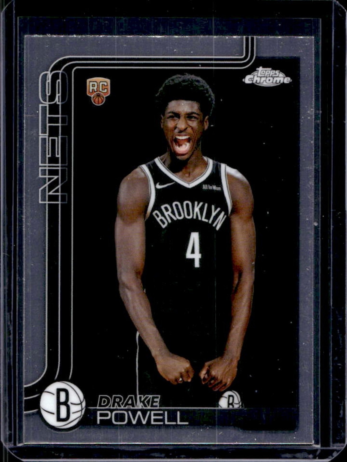 2025-26 Topps Chrome Drake Powell Image Variation RC SP SSP #272 Nets