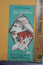 1950s Hotel Warner Gay Vacationer Brochure Motel Virginia Beach VA Laura Lambe