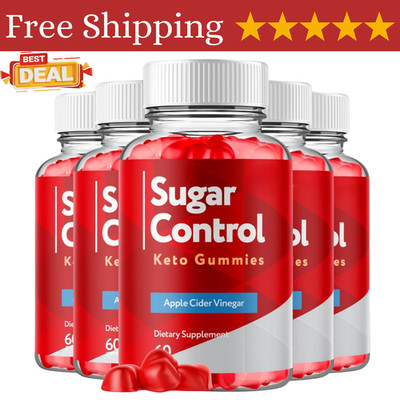 (5 Pack) Sugar Control Keto ACV Gummies 1000MG SugarControl Vitamin 300 Gummies