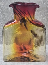 Sold Out L.E. Blenko Glass Helios Mars 384 Water Bottle W/label FREE US SHIPPING